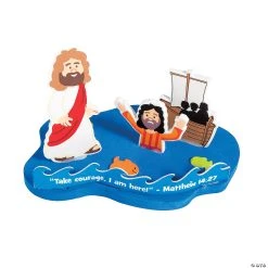 Best Sale π 3D Jesus & Peter Walk on Water Floating Craft Kit - Makes 12 π