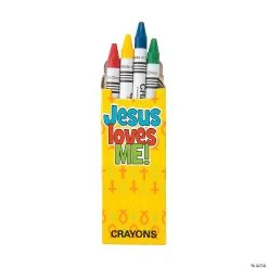 Promo ✔️ 4-Color Religious Crayons - 24 Boxes 🛒