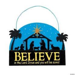 Deals β "Believe" Nativity Sign Christmas Craft Kit- Makes 12 π―