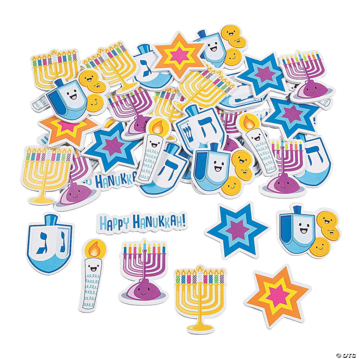 Budget ⌛ Bulk Hanukkah Self-Adhesive Shapes - 72 Pc. ❤️ 1 Budget ⌛ Bulk Hanukkah Self-Adhesive Shapes - 72 Pc. ❤️