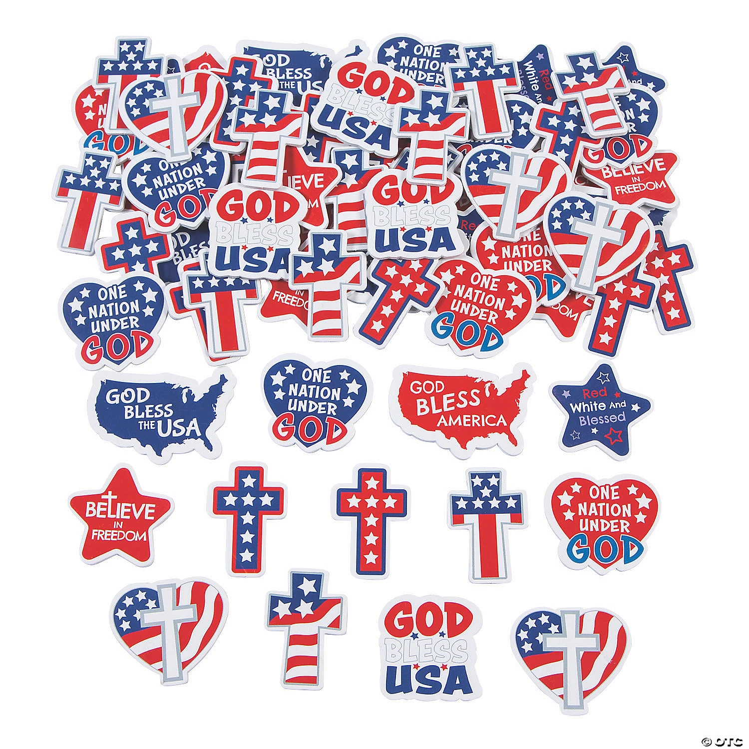 Buy ⌛ Bulk Religious Patriotic Self-Adhesive Shapes - 72 Pc. ✔️ 1 Buy ⌛ Bulk Religious Patriotic Self-Adhesive Shapes - 72 Pc. ✔️