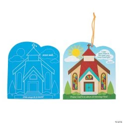 Wholesale β Church Scratch βN Reveal Ornaments - 24 Pc. π