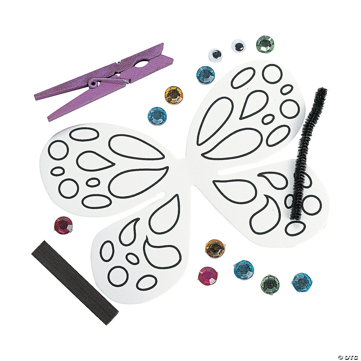 Wholesale π€© Clothespin Butterfly Magnet Craft Kit - Makes 12 𧨠2 Wholesale π€© Clothespin Butterfly Magnet Craft Kit - Makes 12 𧨠- Image 2