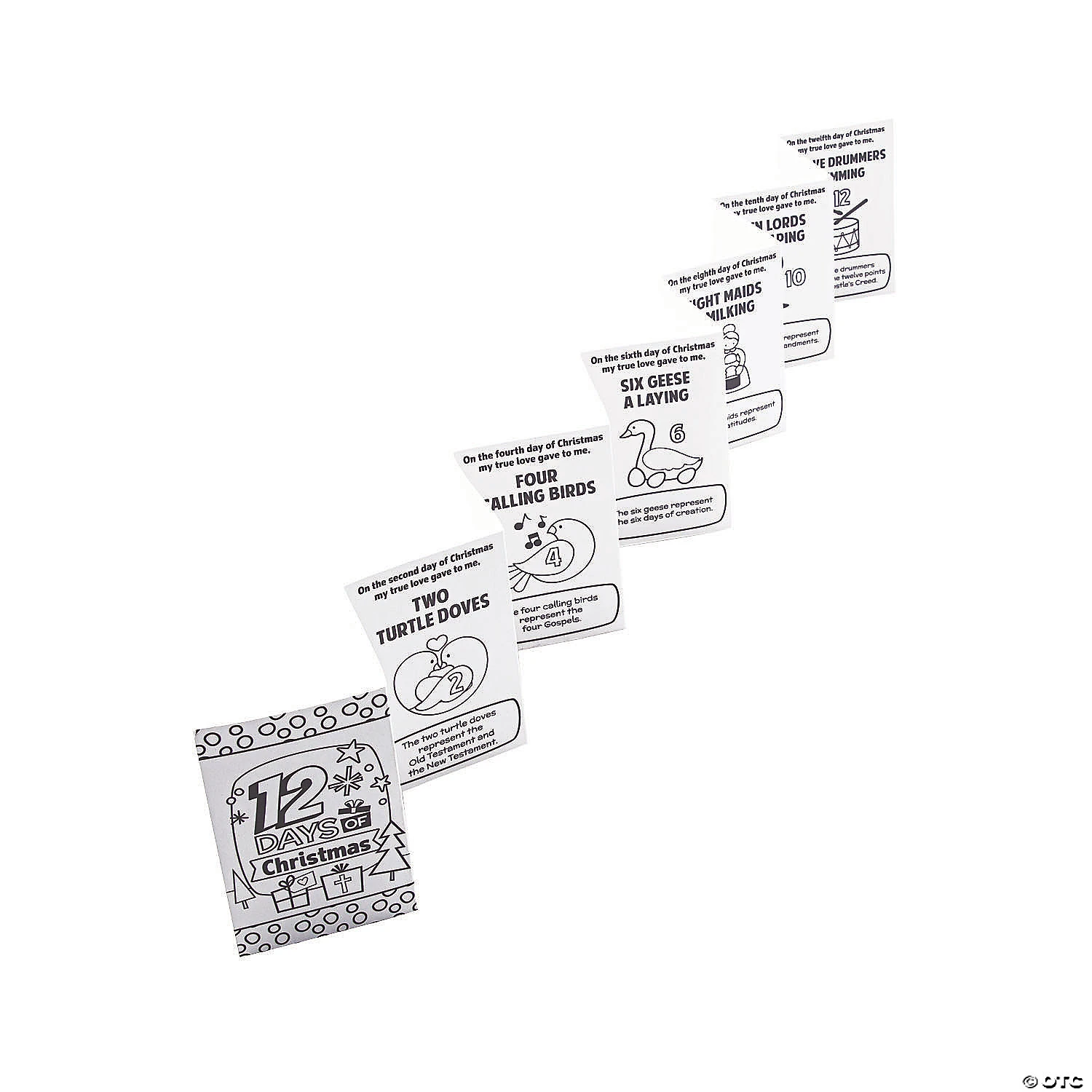 Outlet 𧨠Color Your Own 12 Days of Christmas Accordion Cards - 24 Pc. π 1 Outlet 𧨠Color Your Own 12 Days of Christmas Accordion Cards - 24 Pc. π
