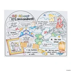 Outlet 🌟 Color Your Own All About the Ten Commandments Posters - 30 Pc. 🌟