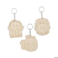 Hot Sale ✨ Color Your Own Christian Pumpkin Keychains - 12 Pc. 🎁
