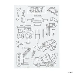 Top 10 𧨠Color Your Own Construction VBS Sticker Sheets - 30 Pc. π