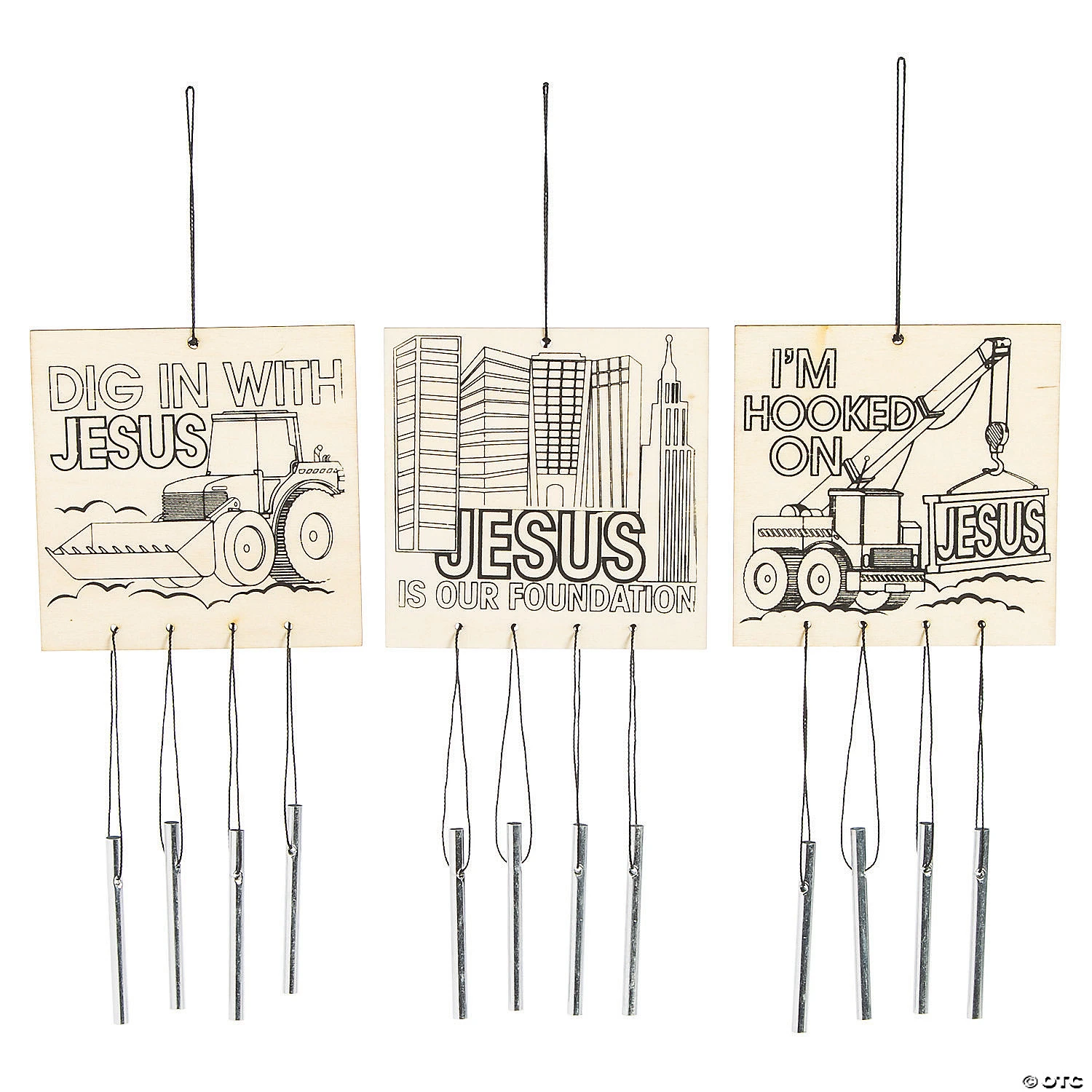 Wholesale π Color Your Own Construction VBS Wind Chimes - 12 Pc. π 1 Wholesale π Color Your Own Construction VBS Wind Chimes - 12 Pc. π
