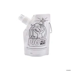 Best Sale ❤️ Color Your Own Dig VBS Collapsible Water Bottles - 12 Pc. ❤️