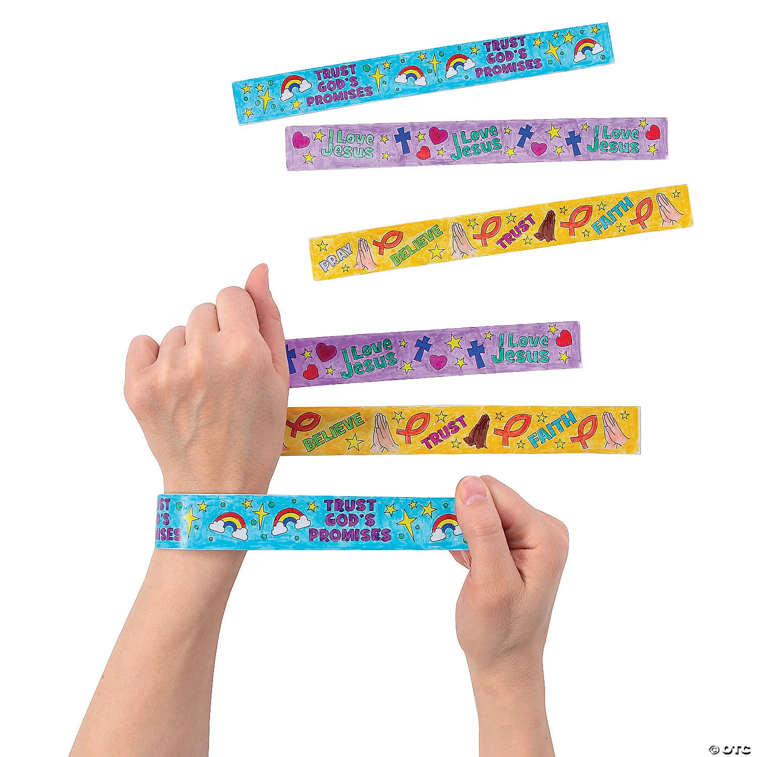 Budget ✨ Color Your Own Faith Slap Bracelets - 48 Pc. ⭐ 2 Budget ✨ Color Your Own Faith Slap Bracelets - 48 Pc. ⭐ - Image 2