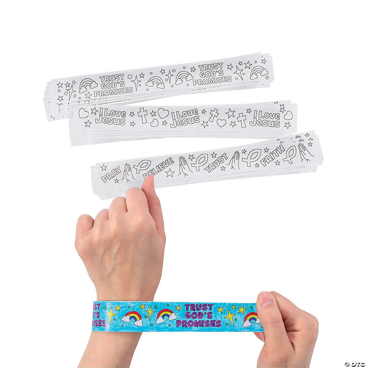 Budget ✨ Color Your Own Faith Slap Bracelets - 48 Pc. ⭐ 1 Budget ✨ Color Your Own Faith Slap Bracelets - 48 Pc. ⭐