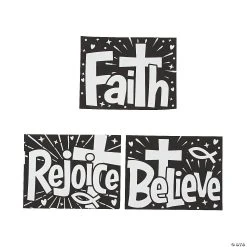 Budget 𧨠Color Your Own Fuzzy Faith Posters - 24 Pc. π