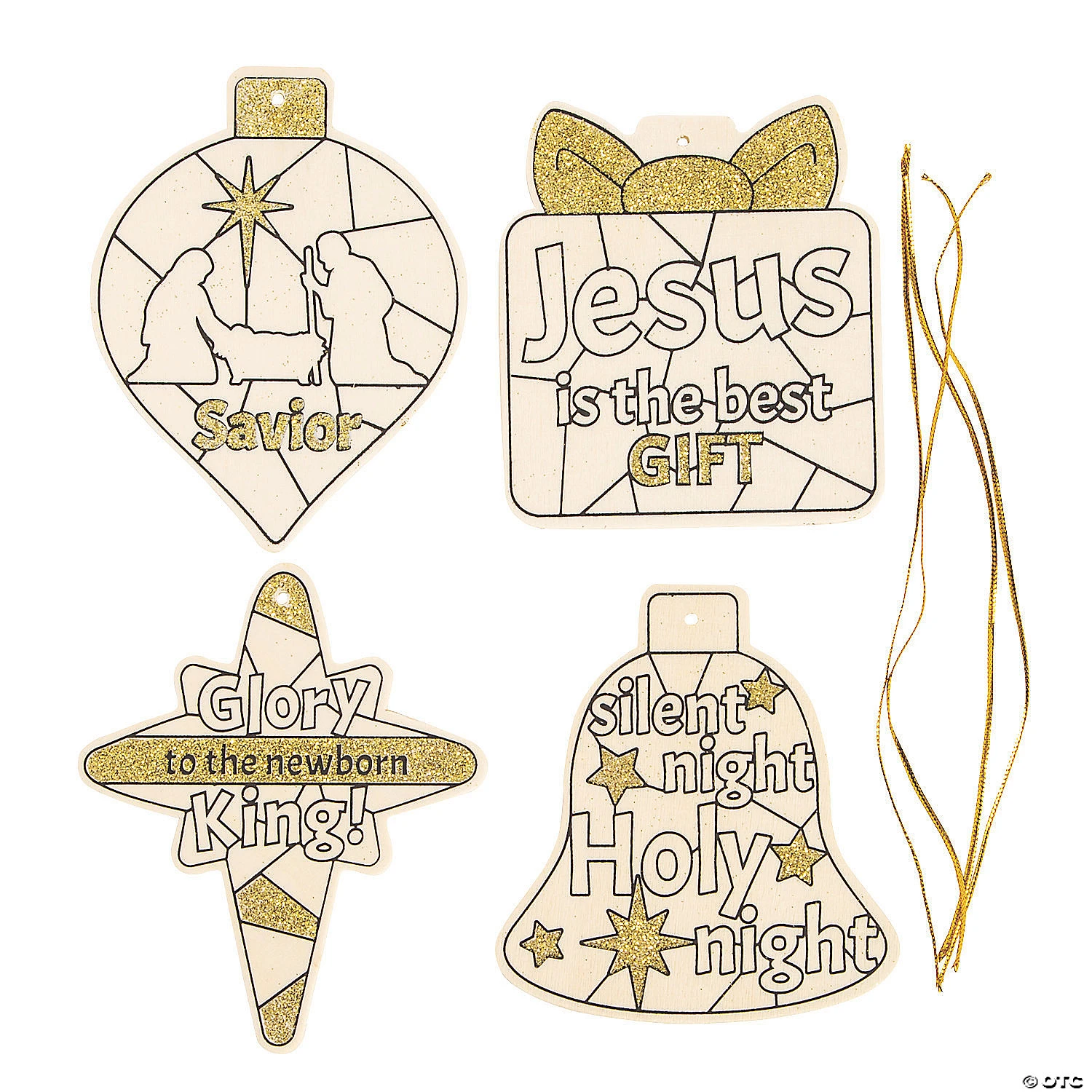 Wholesale β Color Your Own Glittery Nativity Ornaments - 12 Pc. π 1 Wholesale β Color Your Own Glittery Nativity Ornaments - 12 Pc. π