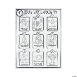 Discount ✔️ Color Your Own “Holy Week Journey” Posters - 30 Pc. 😀