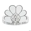 Brand new ⭐ Color Your Own I Thank God Turkey Crowns - 12 Pc. 🥰