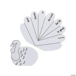 Discount ⭐ Color Your Own Inspirational Turkey Stand-Ups - 12 Pc. 🎁 -Religious Crafts Sales color your own inspirational turkey stand ups 12 pc 13607071 a02
