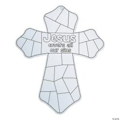 Buy β Color Your Own Jesus Covers All Our Sins Crosses - 12 Pc. π