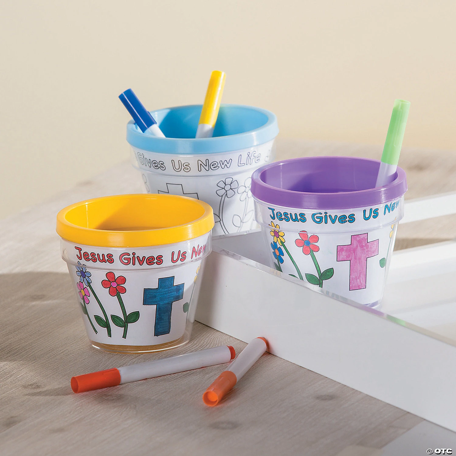 Best deal π Color Your Own Jesus Gives Us New Life Flowerpots - 12 Pc. β 3 Best deal π Color Your Own Jesus Gives Us New Life Flowerpots - 12 Pc. β - Image 3