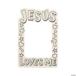 Best reviews of π Color Your Own Jesus Loves Me Picture Frame Magnets - 12 Pc. β€οΈ