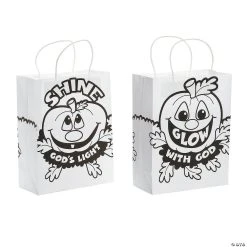 Buy π Color Your Own Medium Christian Pumpkin Gift Bags - 12 Pc. π€©