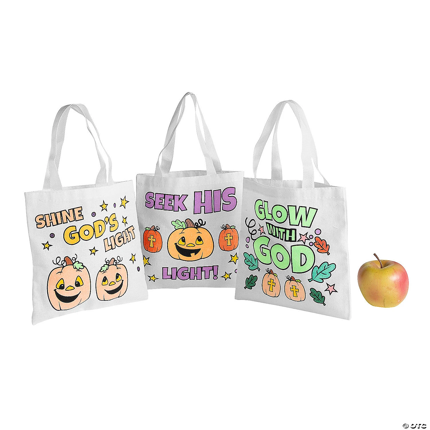 Best Sale π₯ Color Your Own Mini Christian Pumpkin Canvas Tote Bags - 12 Pc. π 2 Best Sale π₯ Color Your Own Mini Christian Pumpkin Canvas Tote Bags - 12 Pc. π - Image 2