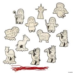 Best deal 🔥 Color Your Own Nativity Character Christmas Ornaments - 12 Pc. 🔔
