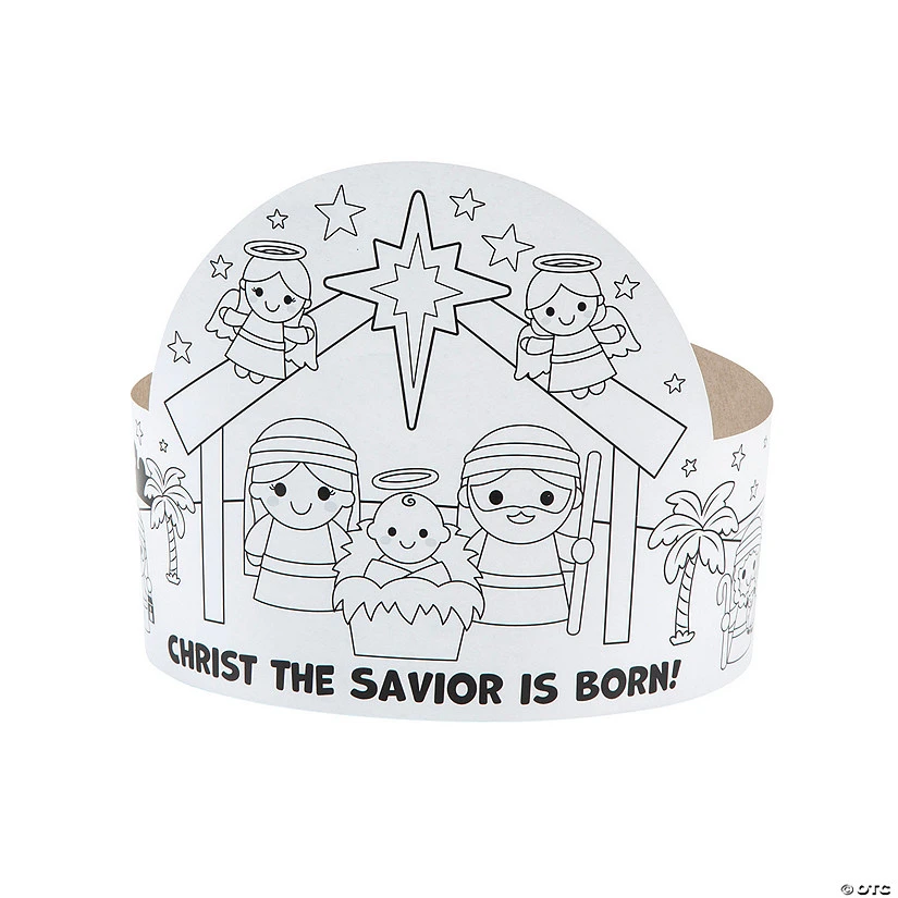 Cheap ❤️ Color Your Own Nativity Crowns - 12 Pc. ✨ 1 Cheap ❤️ Color Your Own Nativity Crowns - 12 Pc. ✨