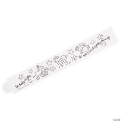Budget 😉 Color Your Own Nativity Paper Bracelets - 12 Pc. ✔️