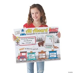 Brand new 👍 Color Your Own “Railroad VBS” Posters - 30 Pc. ⌛ -Religious Crafts Sales color your own railroad vbs posters 30 pc 13943353 a02