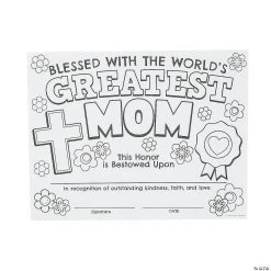 Best reviews of π Color Your Own Religious Greatest Mom Certificates - 24 Pc. π
