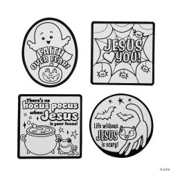 Wholesale π Color Your Own Religious π Halloween Fuzzy Magnets - 12 Pc. βοΈ