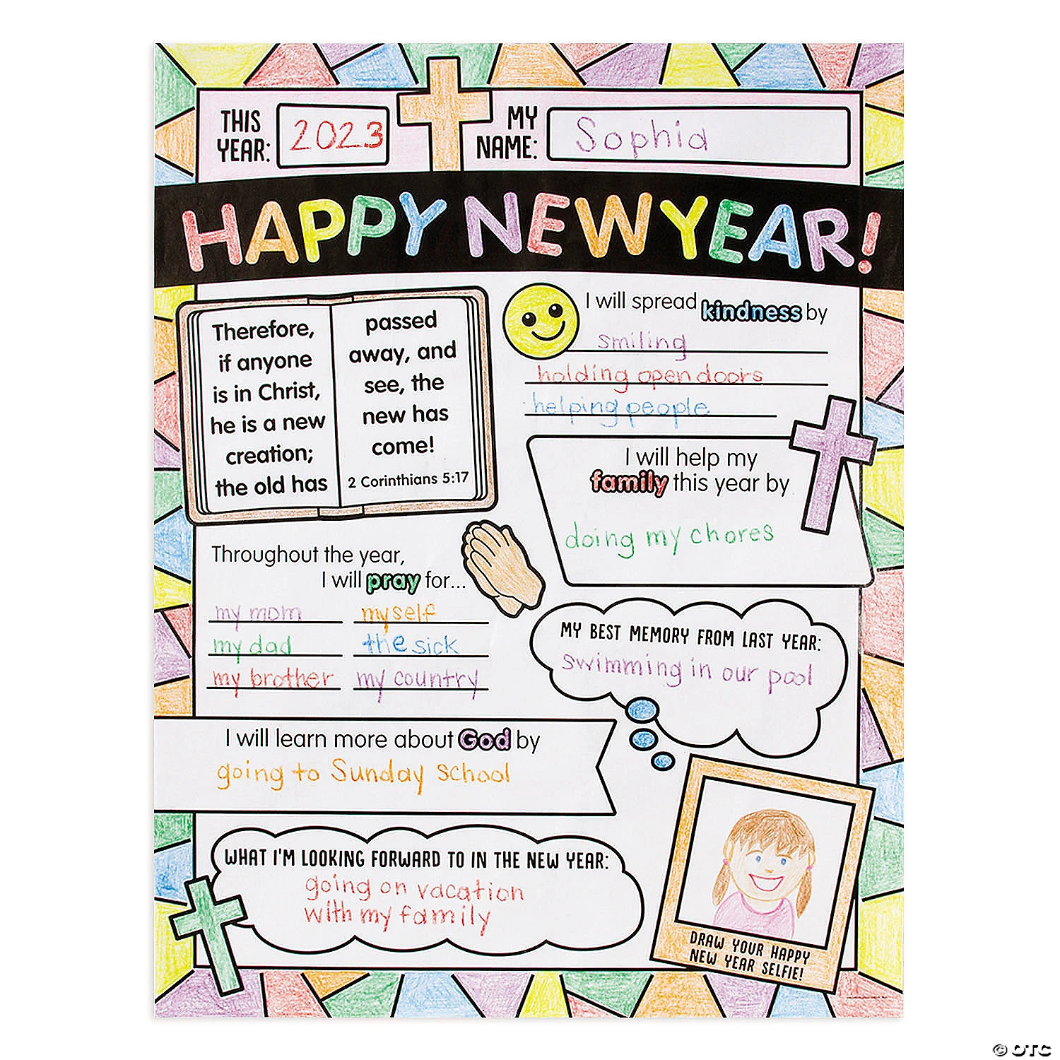 Best Sale π Color Your Own Religious Happy New Year Posters - 30 Pc. β€οΈ 2 Best Sale π Color Your Own Religious Happy New Year Posters - 30 Pc. β€οΈ - Image 2
