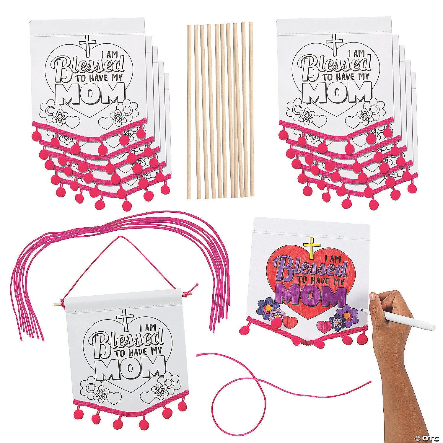 Brand new 🔥 Color Your Own Religious 🥰 Mother’s Day Pom-Pom Banners - 12 Pc. ⌛ 1 Brand new 🔥 Color Your Own Religious 🥰 Mother’s Day Pom-Pom Banners - 12 Pc. ⌛