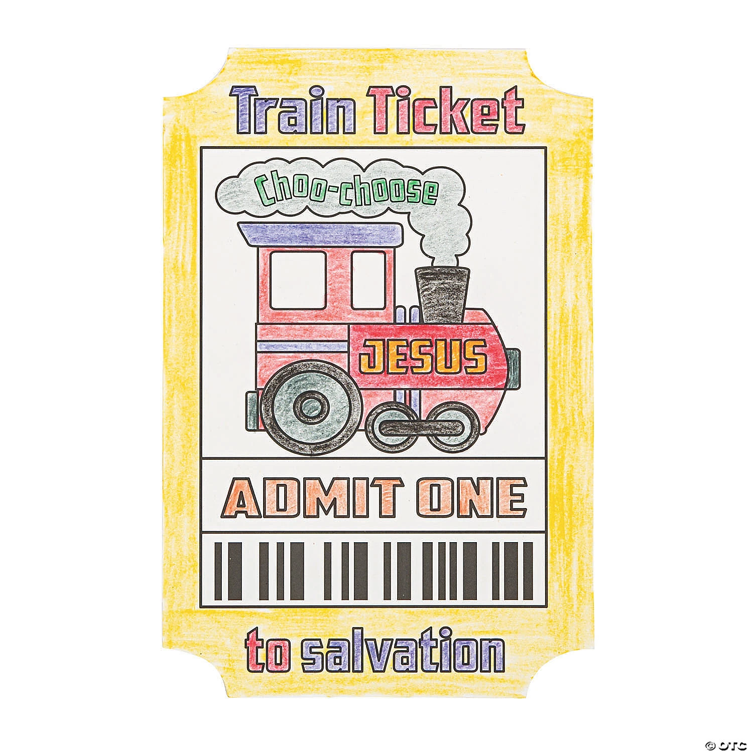 Budget π Color Your Own Religous Train Tickets - 12 Pc. π 2 Budget π Color Your Own Religous Train Tickets - 12 Pc. π - Image 2