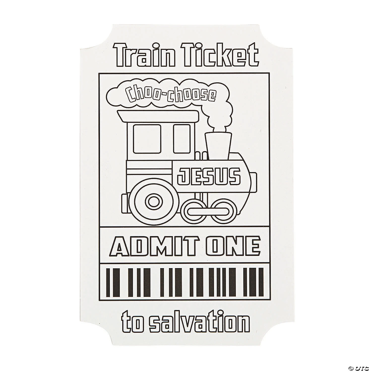 Budget π Color Your Own Religous Train Tickets - 12 Pc. π 1 Budget π Color Your Own Religous Train Tickets - 12 Pc. π