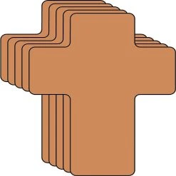 Brand new ✨ Creative Shapes Etc. - Brown Cross Foam Single Color Creative Cut-outs- 3” 😀