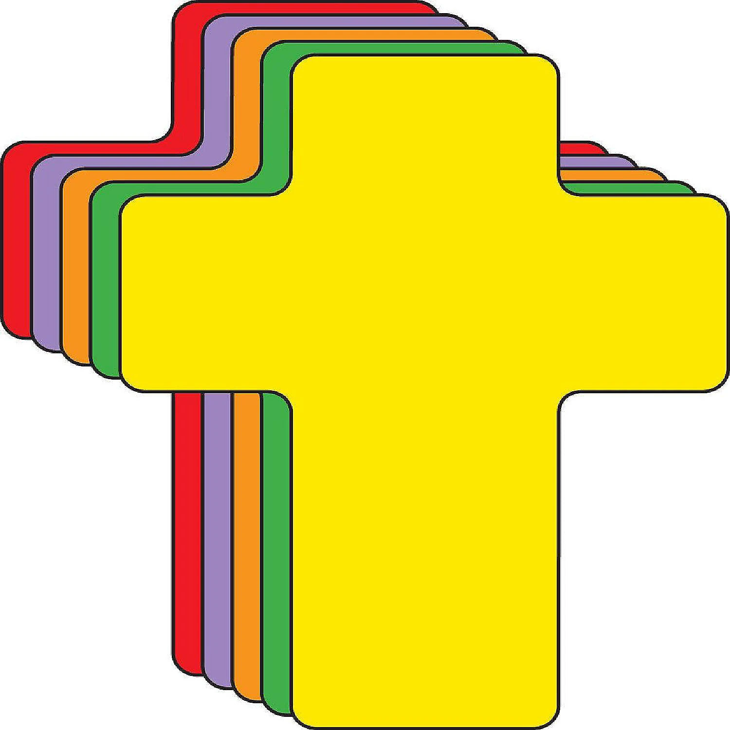 Promo π Creative Shapes Etc. - Cross Assorted Color Creative Cut-outs- 5.5" π 1 Promo π Creative Shapes Etc. - Cross Assorted Color Creative Cut-outs- 5.5" π