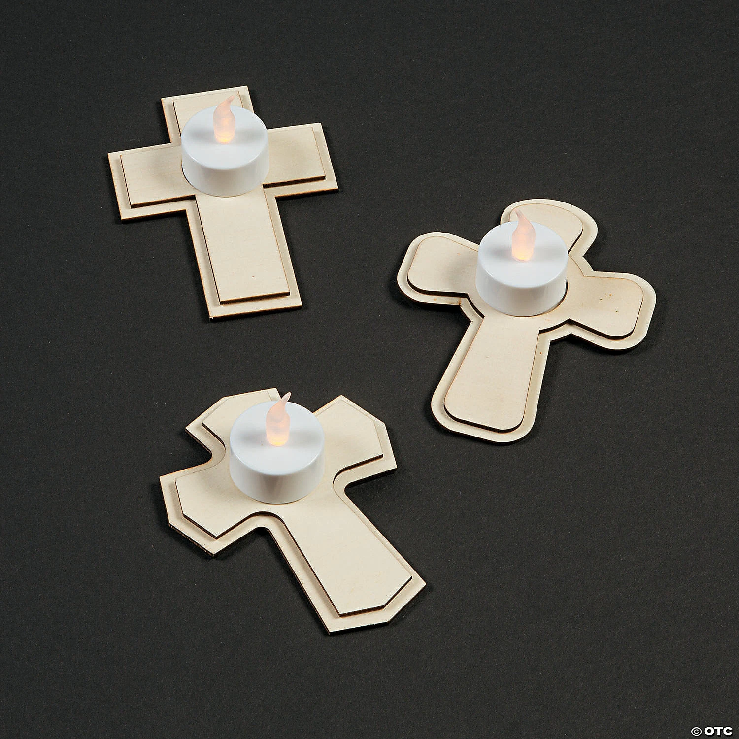 Cheapest β DIY Unfinished Wood Cross Tea Light Holders with Lights - 12 Pc. π 2 Cheapest β DIY Unfinished Wood Cross Tea Light Holders with Lights - 12 Pc. π - Image 2