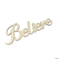 New 🎉 DIY Unfinished Wood Large Believe Word Cutout 🎉