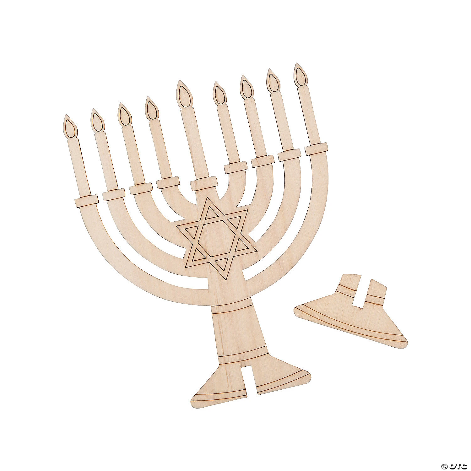 Promo π DIY Unfinished Wood Menorah Stand-Ups - 12 Pc. 𧨠2 Promo π DIY Unfinished Wood Menorah Stand-Ups - 12 Pc. 𧨠- Image 2