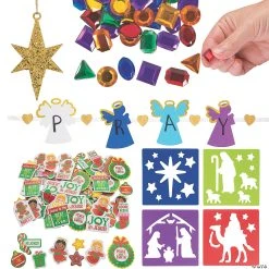 Budget 🔥 Faith ⌛ Christmas Kids’ DIY Craft Supplies Kit for 48 ✨