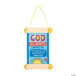 Best Sale 👏 God Always Loves Us Scroll Sign Craft Kit- Makes 12 🛒