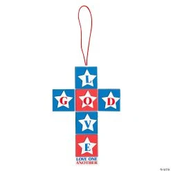 Cheapest 🧨 God Is Love Patriotic Cross Craft Kit - Makes 12 💯