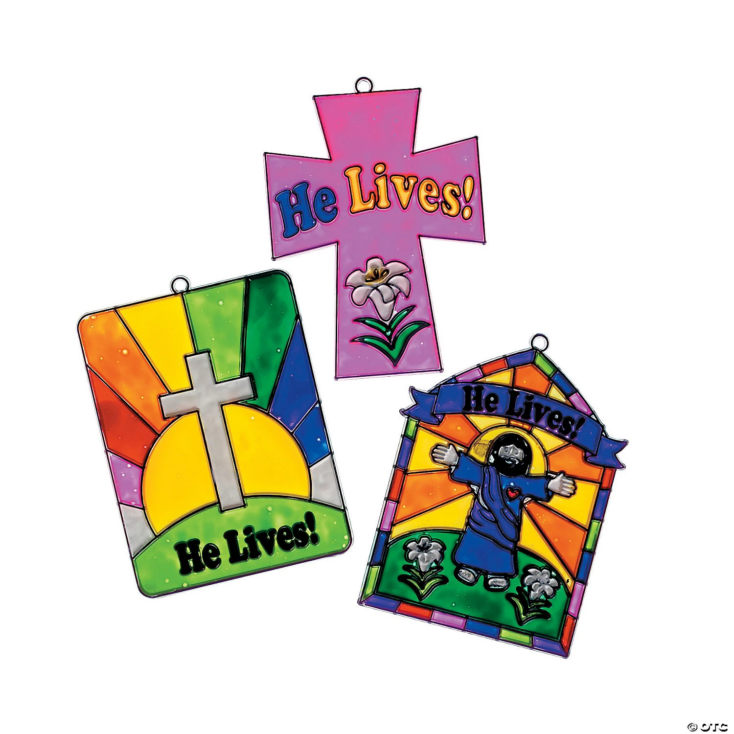 Discount 🛒 “He Lives” Suncatchers - 24 Pc. 🔥 1 Discount 🛒 “He Lives” Suncatchers - 24 Pc. 🔥