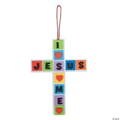 Wholesale π βI Love Jesus, Jesus Loves Meβ Cross Craft Kit- Makes 12 π