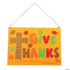 Budget 🥰 Inspirational Give Thanks Sign Craft Kit- Makes 12 😀