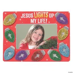 Hot Sale ✔️ Jesus Lights up My Life Picture Frame Magnet Craft Kit - Makes 12 ✔️