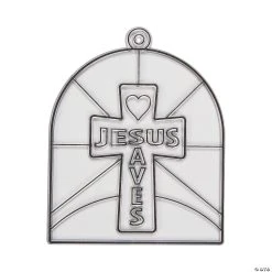 Cheap 😉 Jesus Saves Suncatchers - 24 Pc. ⭐