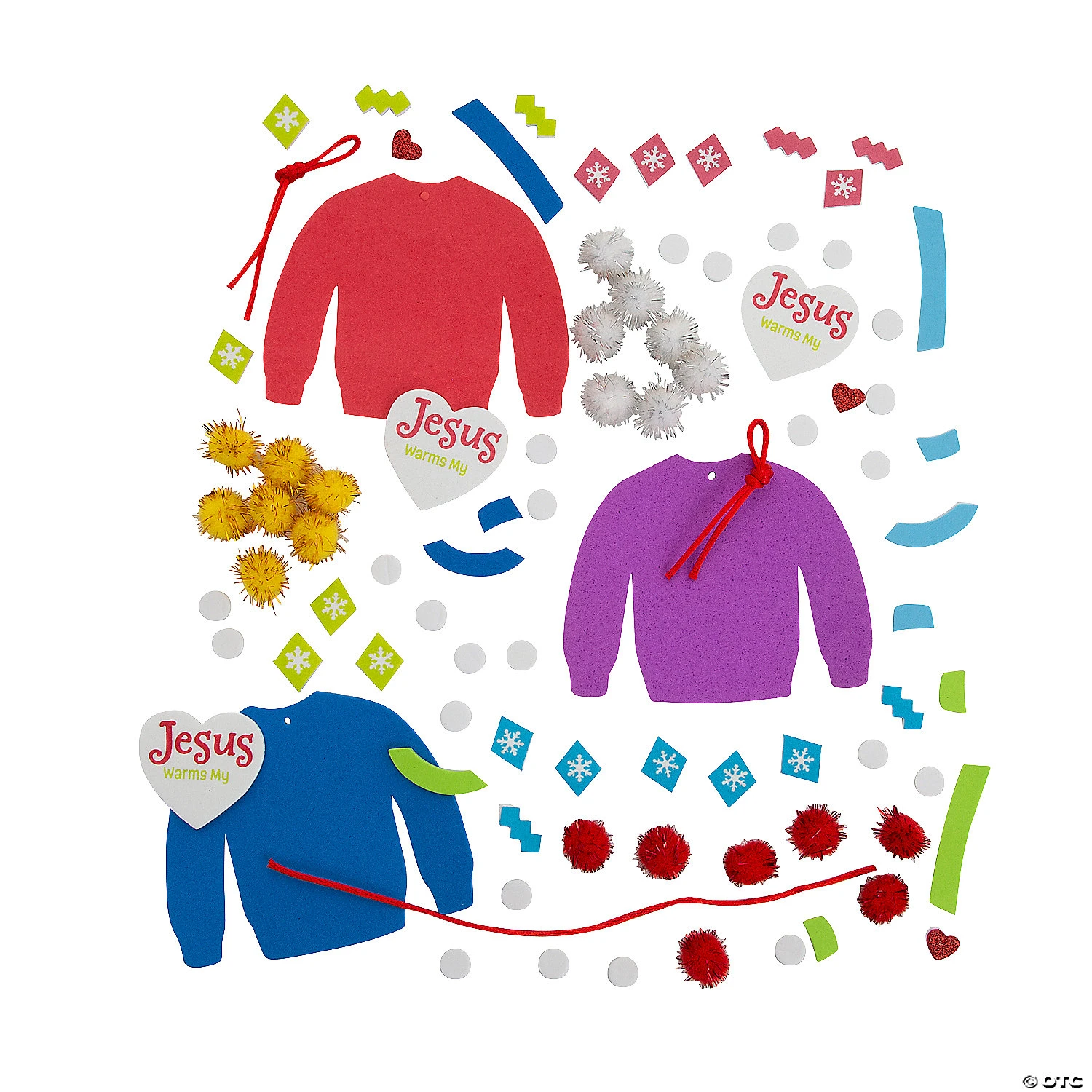 Hot Sale β¨ Jesus Warms My Heart Sweater Ornament Craft Kit - Makes 12 π 2 Hot Sale β¨ Jesus Warms My Heart Sweater Ornament Craft Kit - Makes 12 π - Image 2