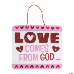 New π Love Comes From God Sign Craft Kit - Makes 12 β¨